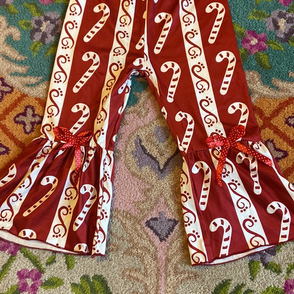 Christmas candy cane bell bottom flares - Picture 3 of 3